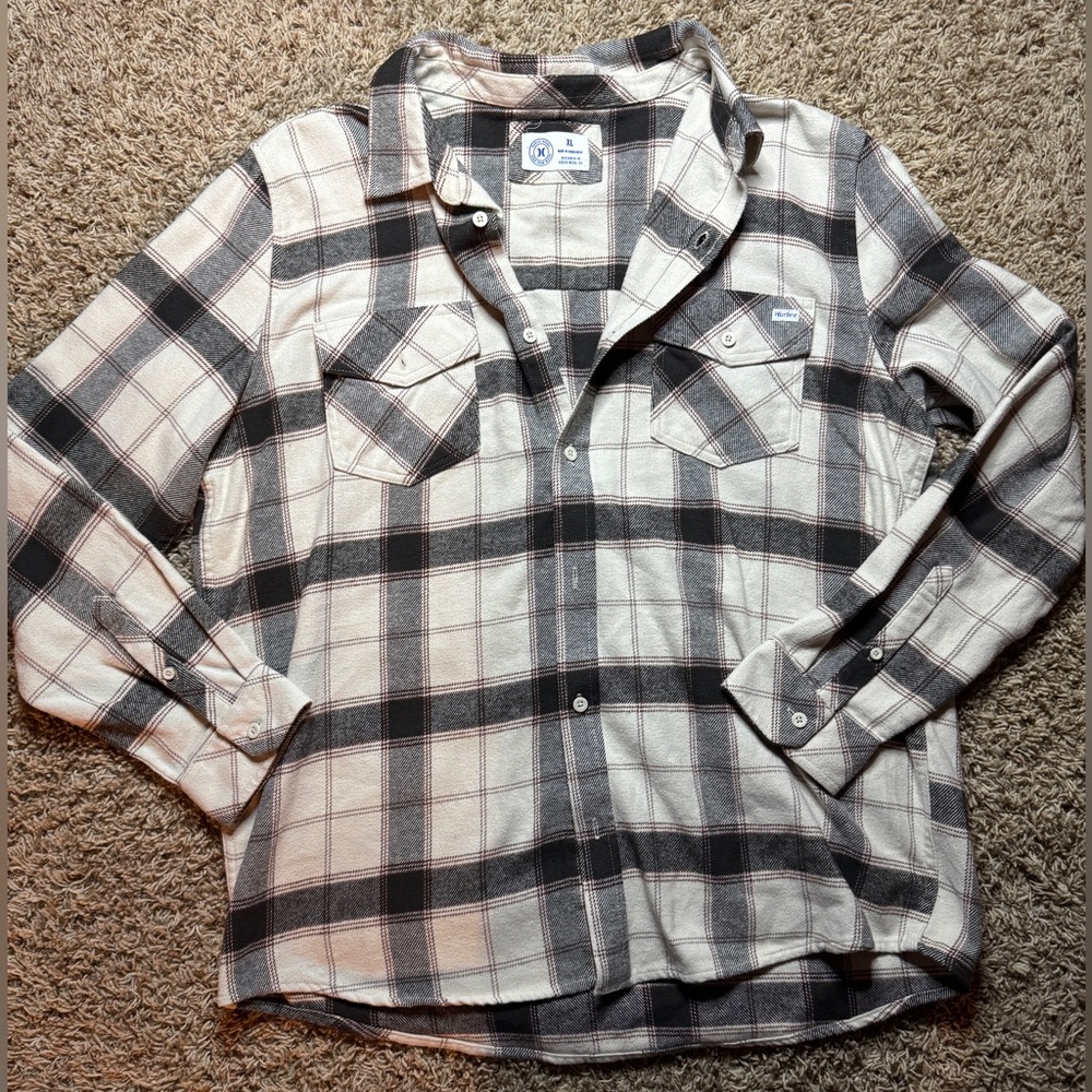 Hurley Flannel Plaid Shirt